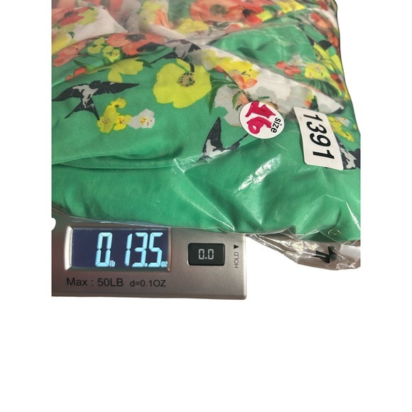 DressBarn Women 16 Floral Sleeveless V-Neck Green Dress Formal Special Occasions - Picture 6 of 6